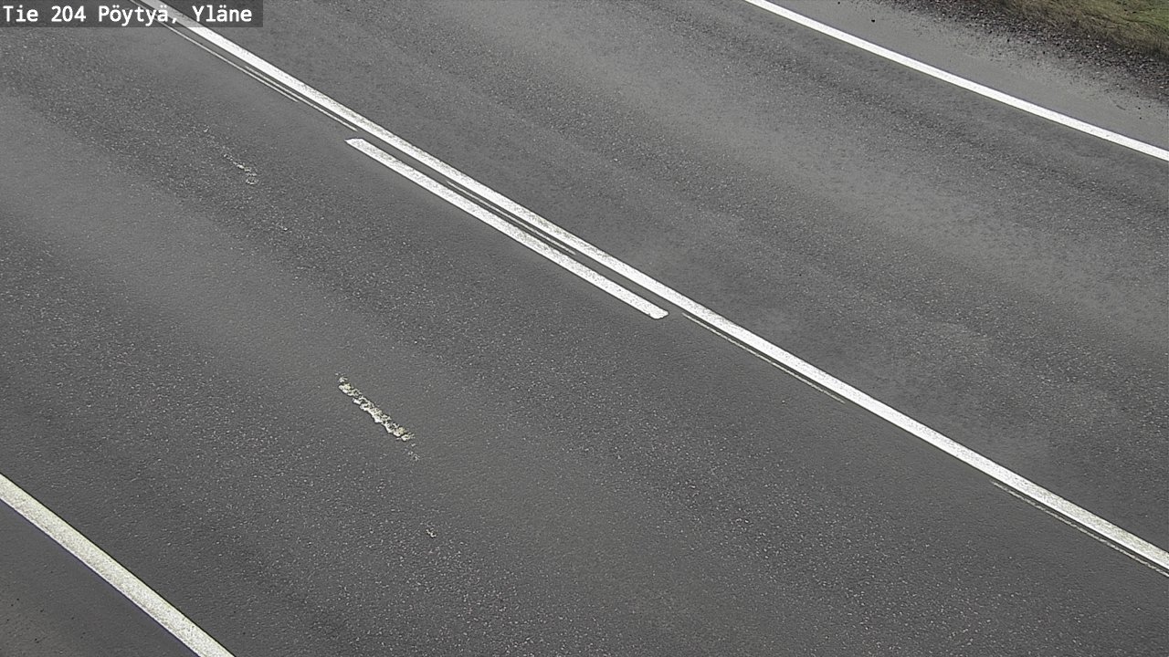 Weather Camera Image Road 204 Pöytyä, Yläne, Pöytyä, Varsinais-Suomi