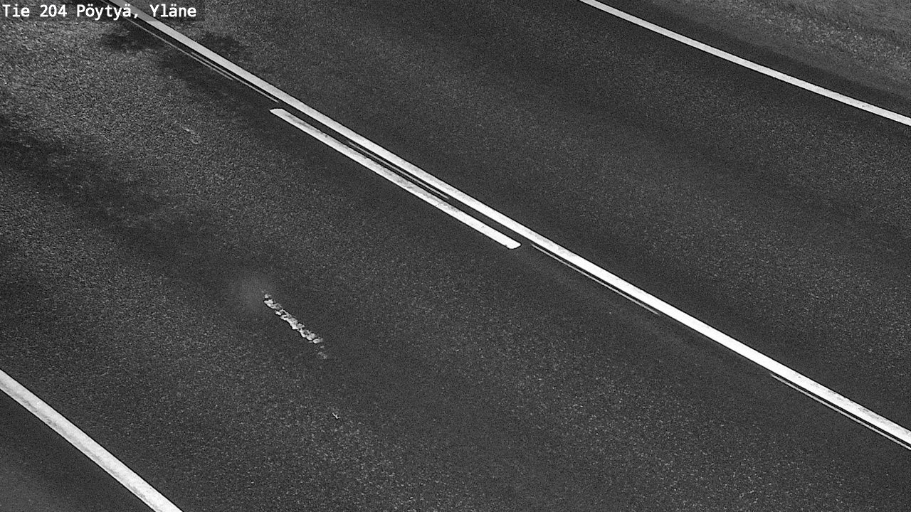 Weather Camera Image Väg 204 Pöytyä, Yläne, Pöytyä, Varsinais-Suomi
