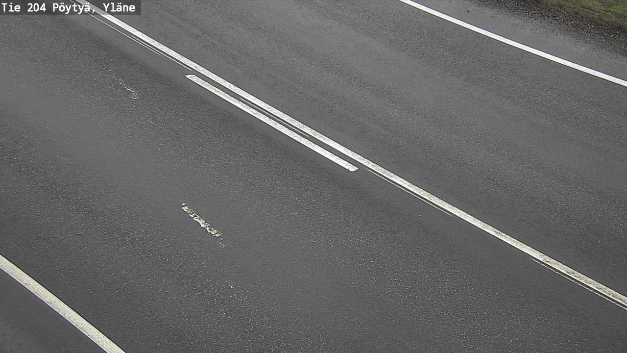 Weather Camera Image Road 204 Pöytyä, Yläne, Pöytyä, Varsinais-Suomi