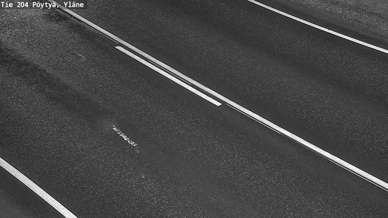 Weather Camera Image Väg 204 Pöytyä, Yläne, Pöytyä, Varsinais-Suomi