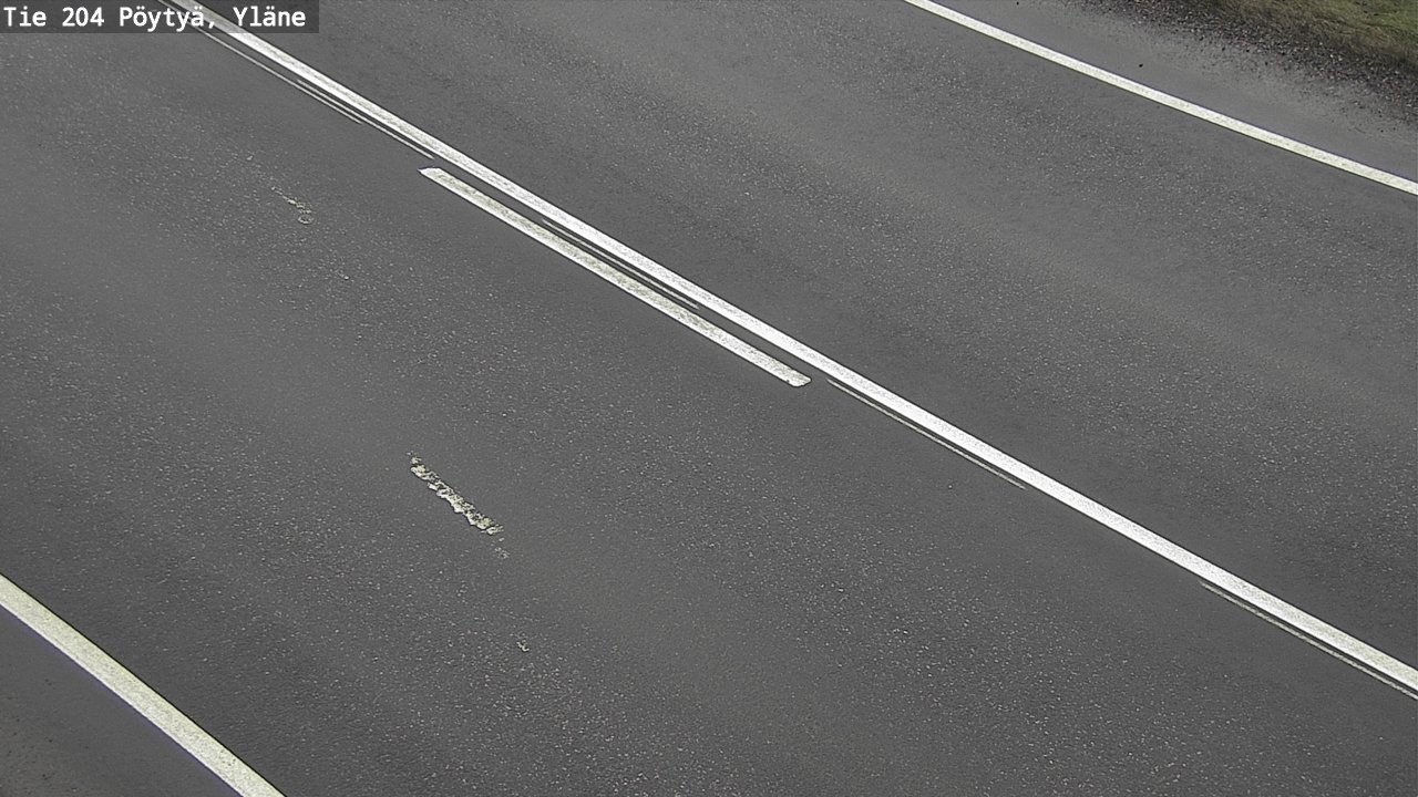 Weather Camera Image Road 204 Pöytyä, Yläne, Pöytyä, Varsinais-Suomi