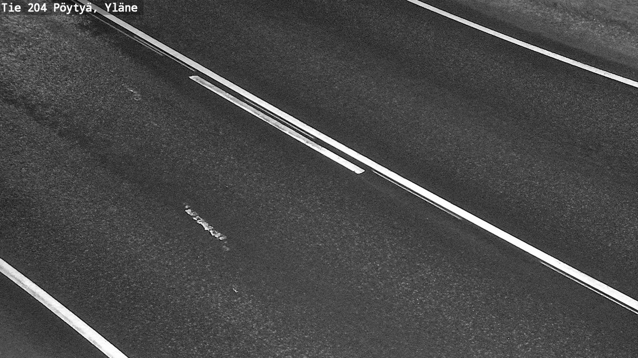 Weather Camera Image Väg 204 Pöytyä, Yläne, Pöytyä, Varsinais-Suomi