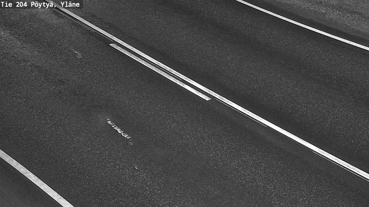 Weather Camera Image Väg 204 Pöytyä, Yläne, Pöytyä, Varsinais-Suomi