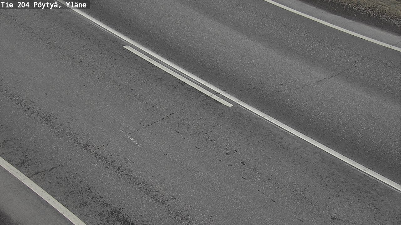 Weather Camera Image Road 204 Pöytyä, Yläne, Pöytyä, Varsinais-Suomi
