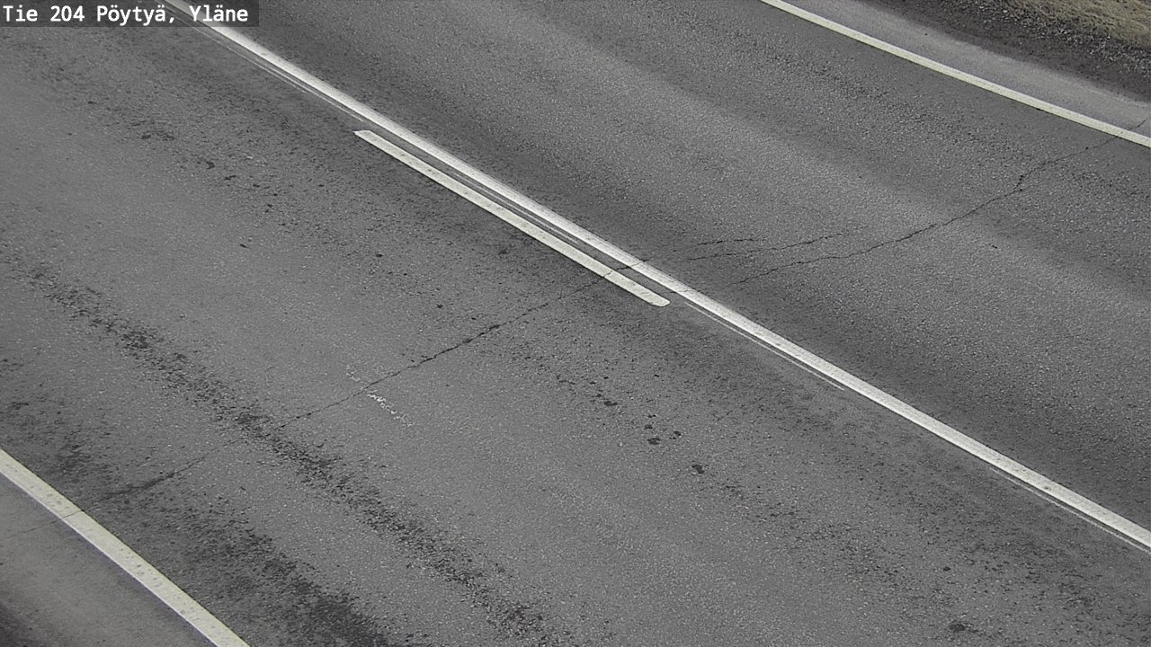 Weather Camera Image Väg 204 Pöytyä, Yläne, Pöytyä, Varsinais-Suomi