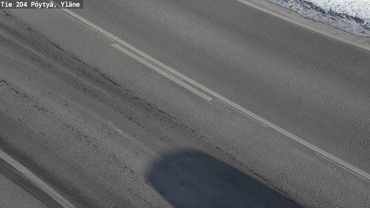 Weather Camera Image Road 204 Pöytyä, Yläne, Pöytyä, Varsinais-Suomi