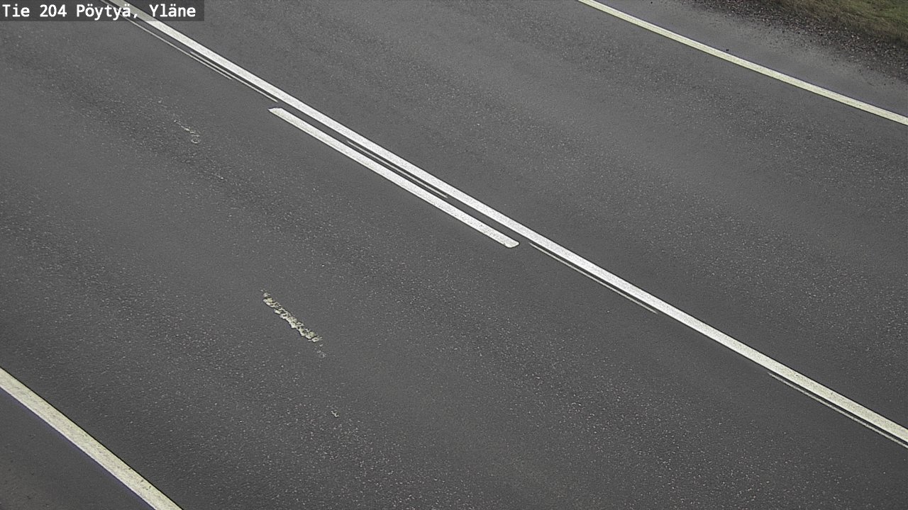 Weather Camera Image Road 204 Pöytyä, Yläne, Pöytyä, Varsinais-Suomi