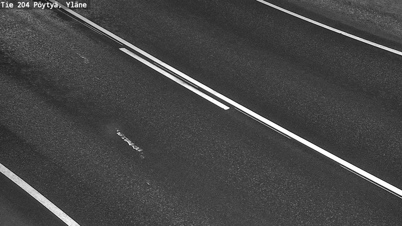Weather Camera Image Väg 204 Pöytyä, Yläne, Pöytyä, Varsinais-Suomi