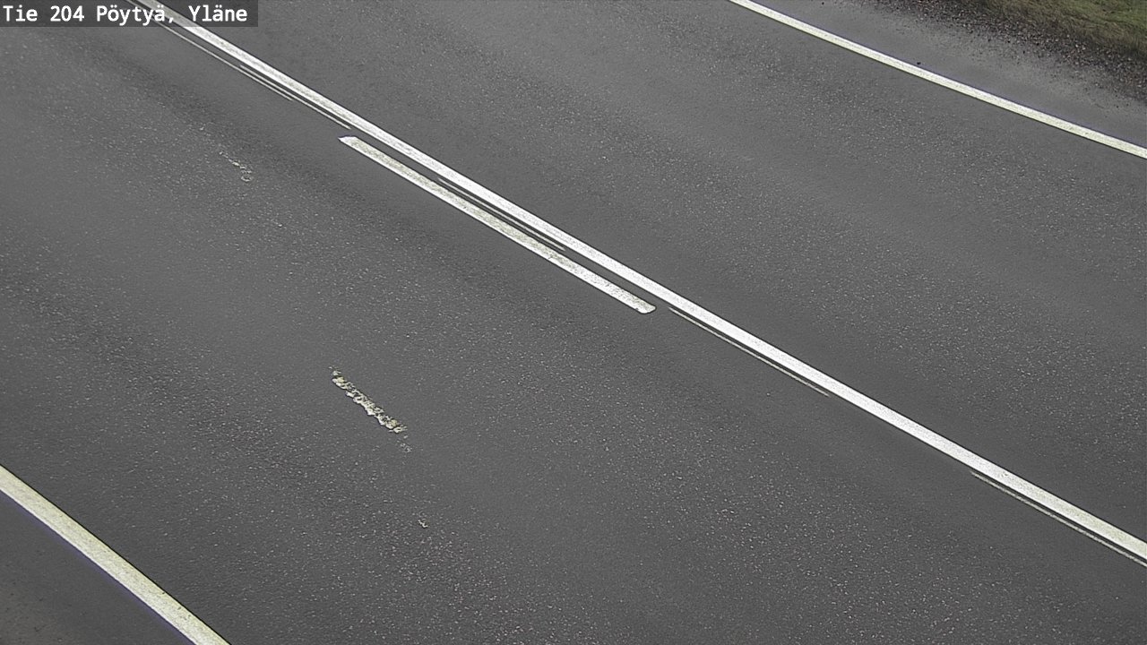 Weather Camera Image Road 204 Pöytyä, Yläne, Pöytyä, Varsinais-Suomi