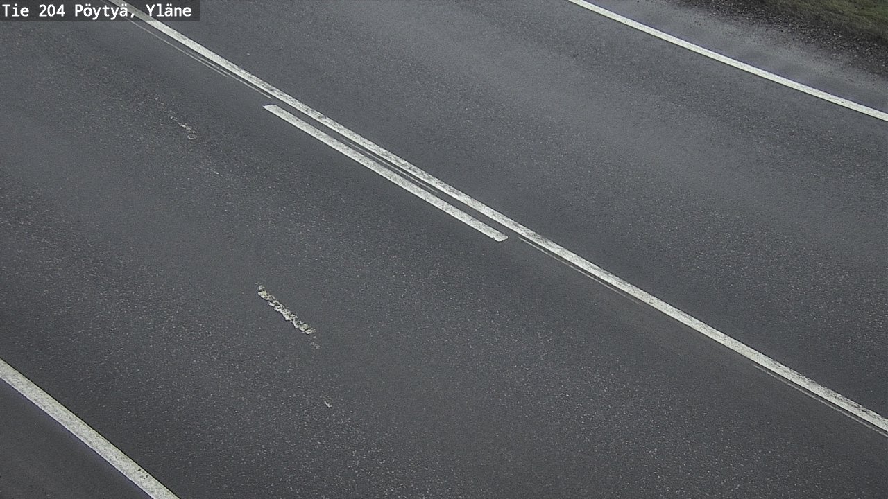 Weather Camera Image Väg 204 Pöytyä, Yläne, Pöytyä, Varsinais-Suomi