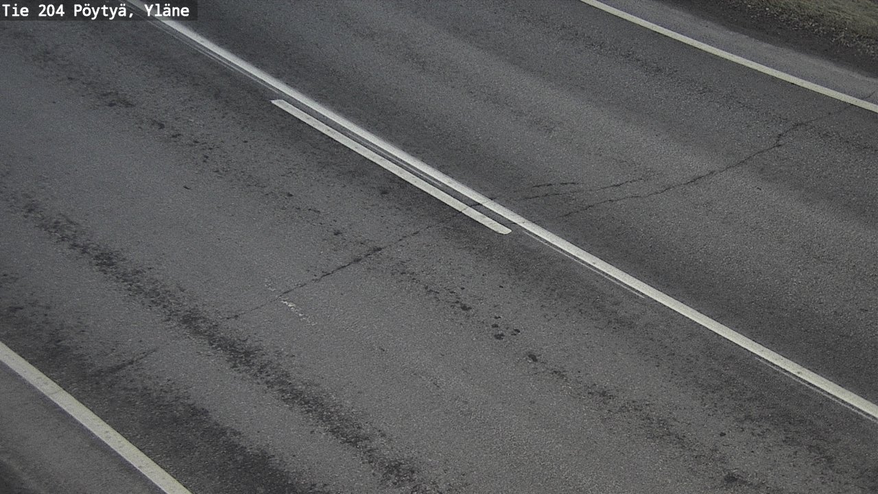 Weather Camera Image Väg 204 Pöytyä, Yläne, Pöytyä, Varsinais-Suomi