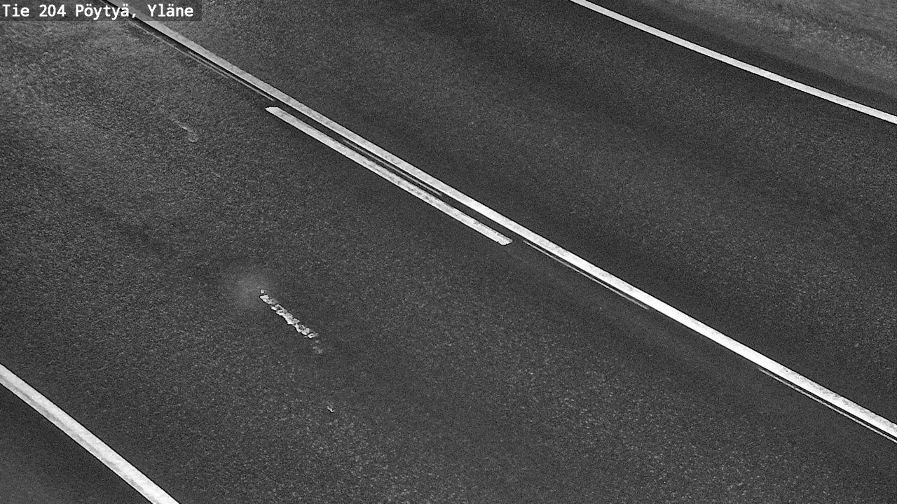 Weather Camera Image Väg 204 Pöytyä, Yläne, Pöytyä, Varsinais-Suomi