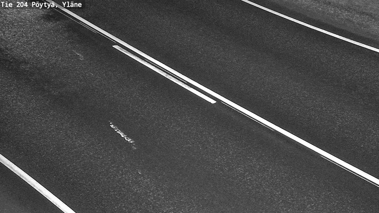Weather Camera Image Väg 204 Pöytyä, Yläne, Pöytyä, Varsinais-Suomi
