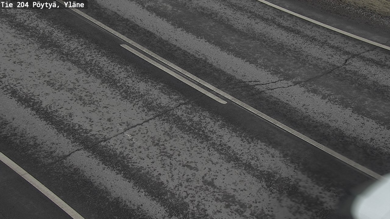Weather Camera Image Road 204 Pöytyä, Yläne, Pöytyä, Varsinais-Suomi
