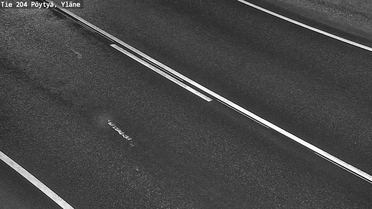 Weather Camera Image Väg 204 Pöytyä, Yläne, Pöytyä, Varsinais-Suomi