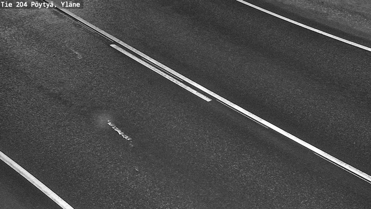 Weather Camera Image Väg 204 Pöytyä, Yläne, Pöytyä, Varsinais-Suomi