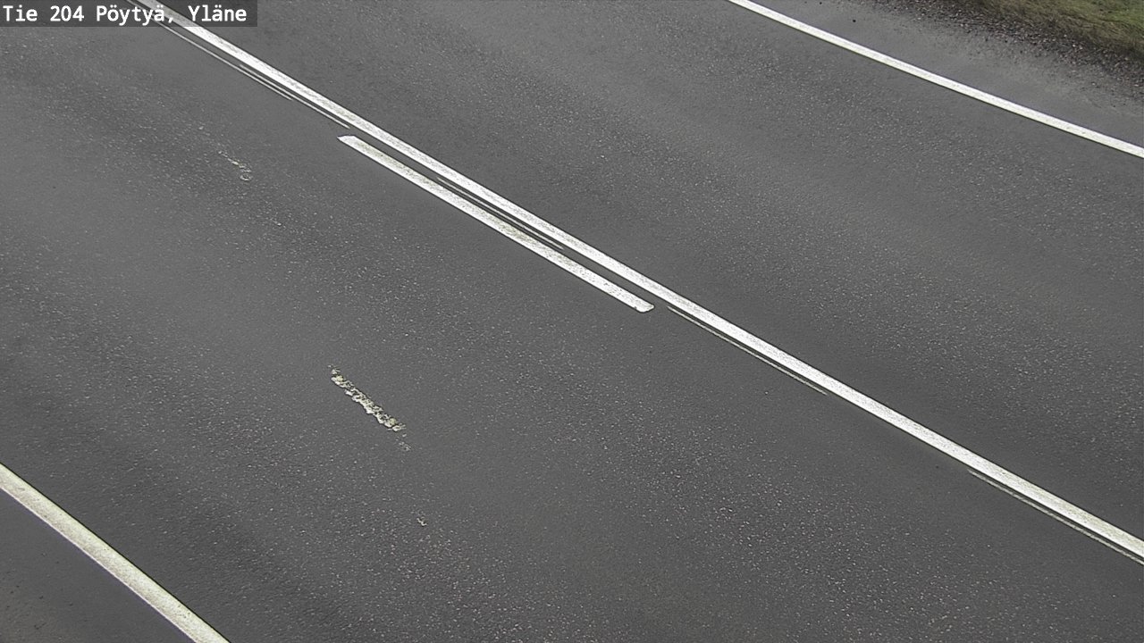Weather Camera Image Road 204 Pöytyä, Yläne, Pöytyä, Varsinais-Suomi