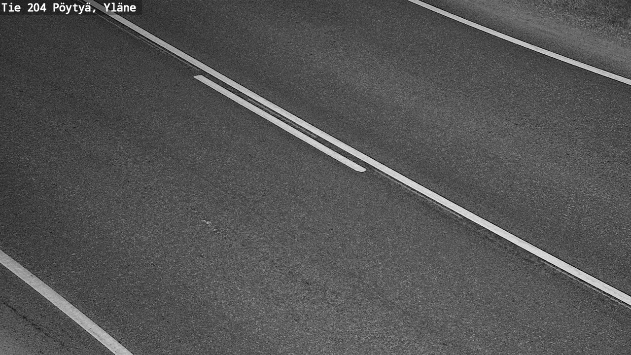 Weather Camera Image Väg 204 Pöytyä, Yläne, Pöytyä, Varsinais-Suomi