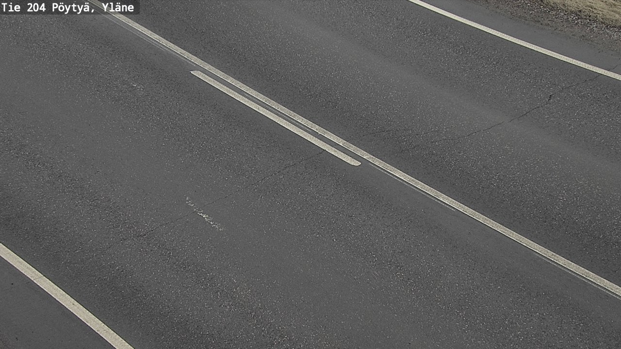 Weather Camera Image Road 204 Pöytyä, Yläne, Pöytyä, Varsinais-Suomi