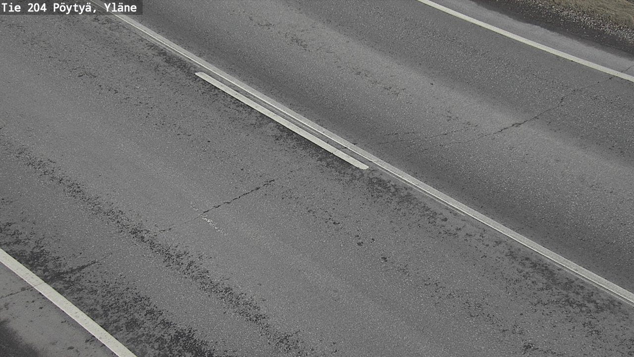 Weather Camera Image Road 204 Pöytyä, Yläne, Pöytyä, Varsinais-Suomi