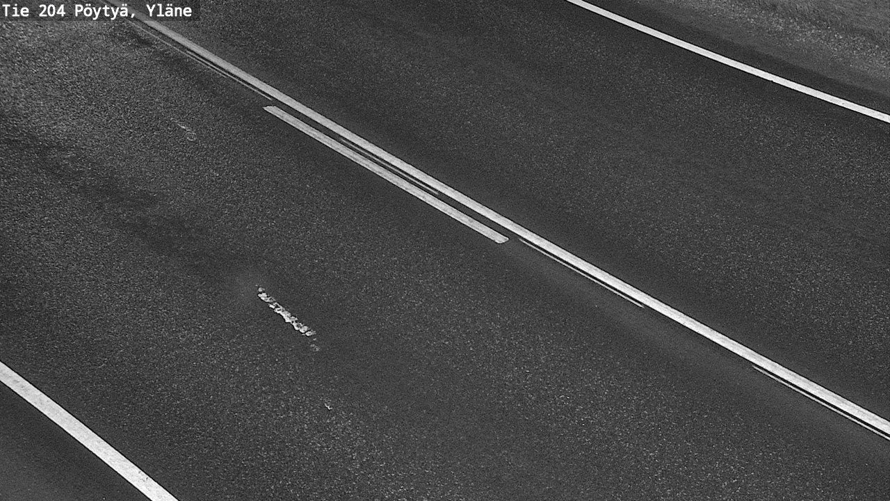 Weather Camera Image Väg 204 Pöytyä, Yläne, Pöytyä, Varsinais-Suomi