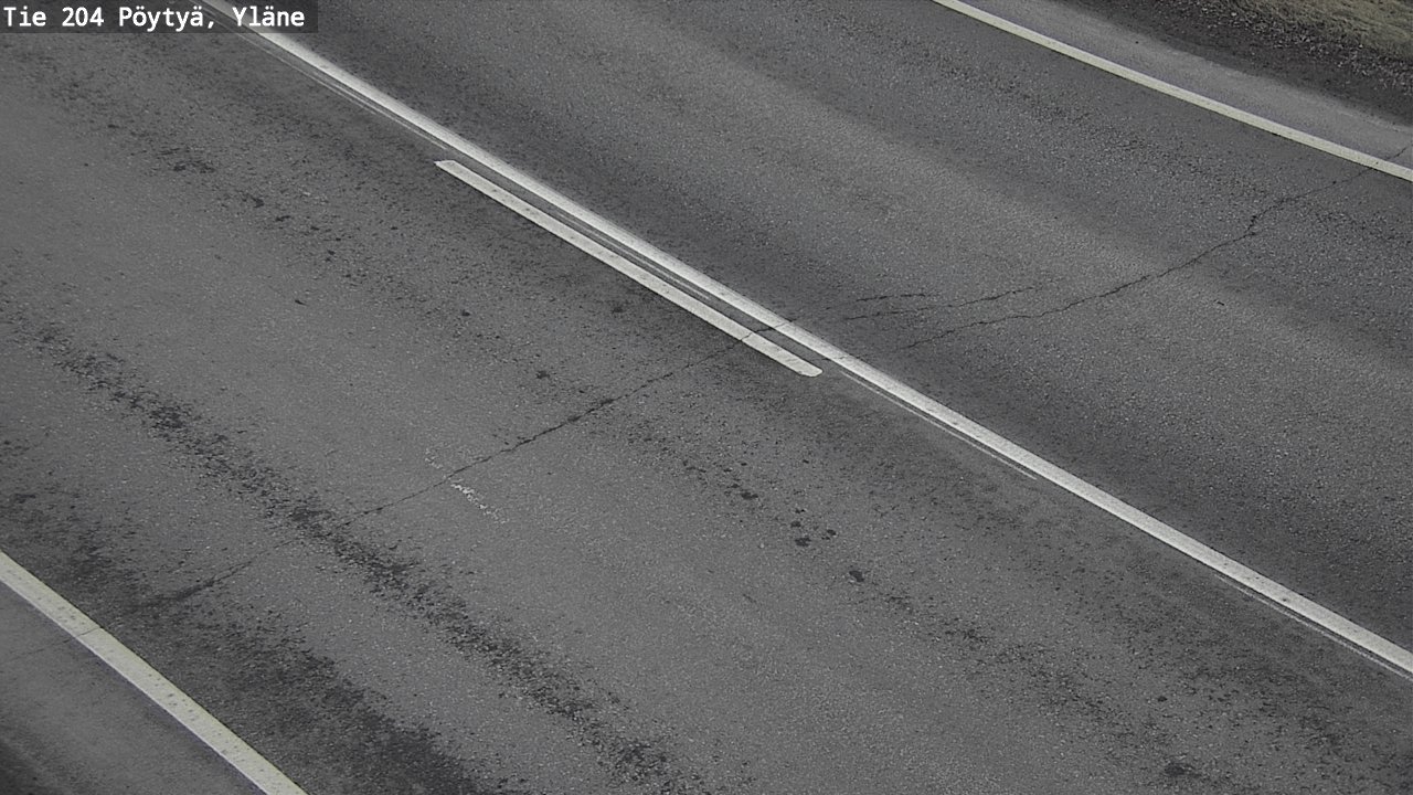 Weather Camera Image Väg 204 Pöytyä, Yläne, Pöytyä, Varsinais-Suomi