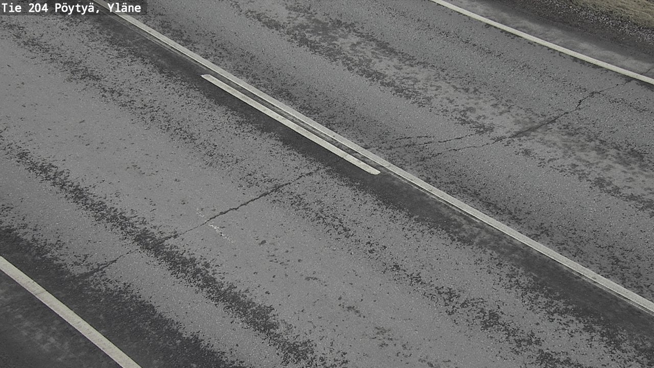 Weather Camera Image Road 204 Pöytyä, Yläne, Pöytyä, Varsinais-Suomi