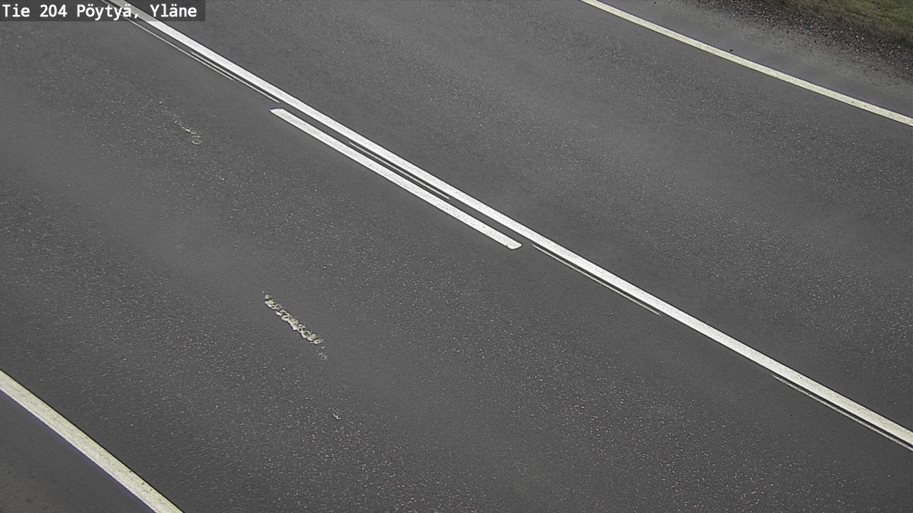 Weather Camera Image Road 204 Pöytyä, Yläne, Pöytyä, Varsinais-Suomi