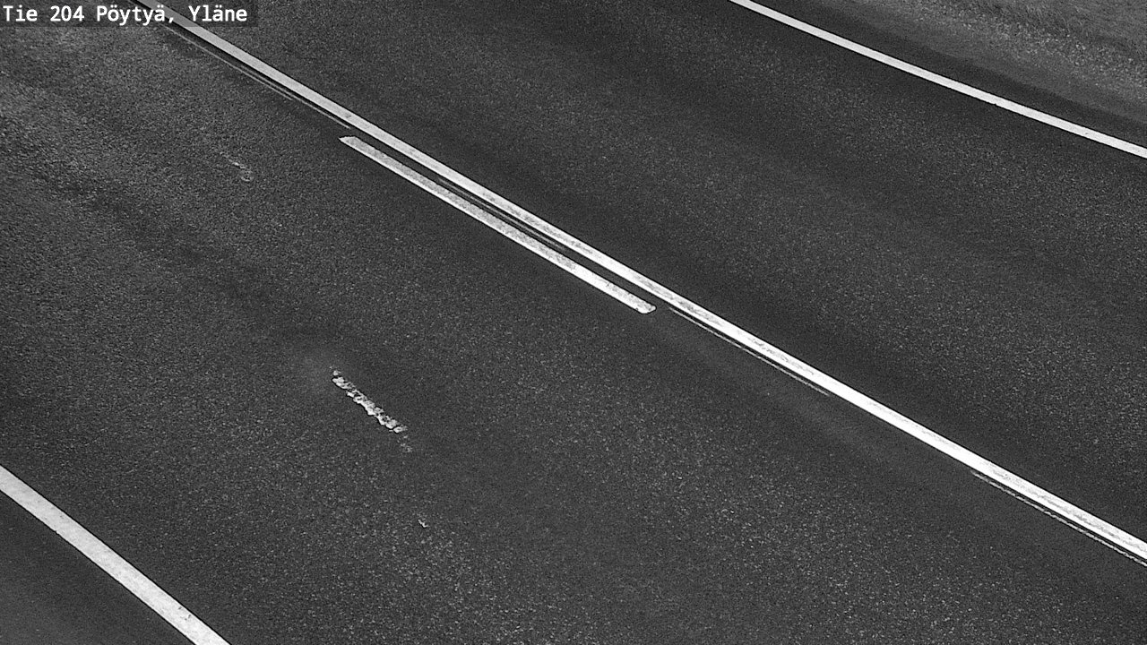 Weather Camera Image Väg 204 Pöytyä, Yläne, Pöytyä, Varsinais-Suomi