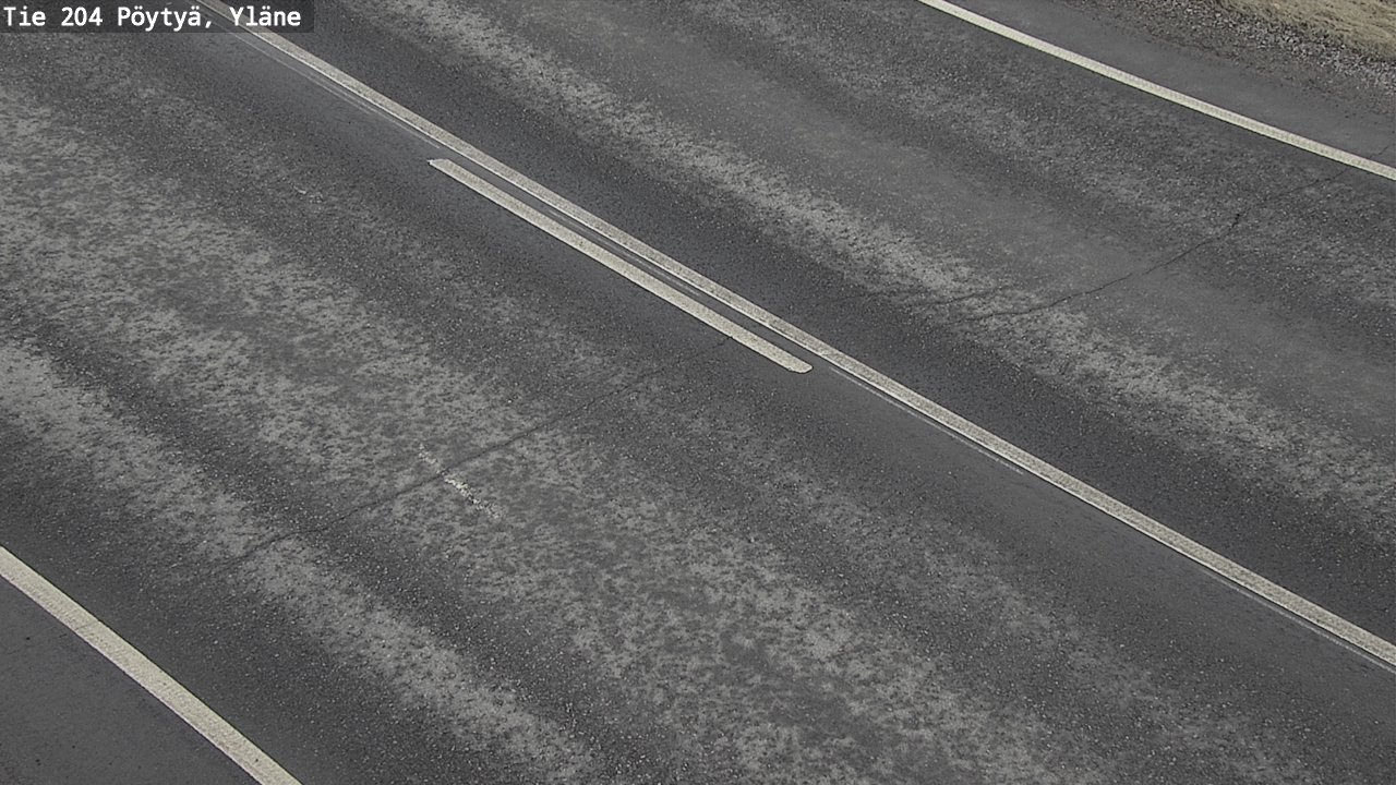 Weather Camera Image Road 204 Pöytyä, Yläne, Pöytyä, Varsinais-Suomi