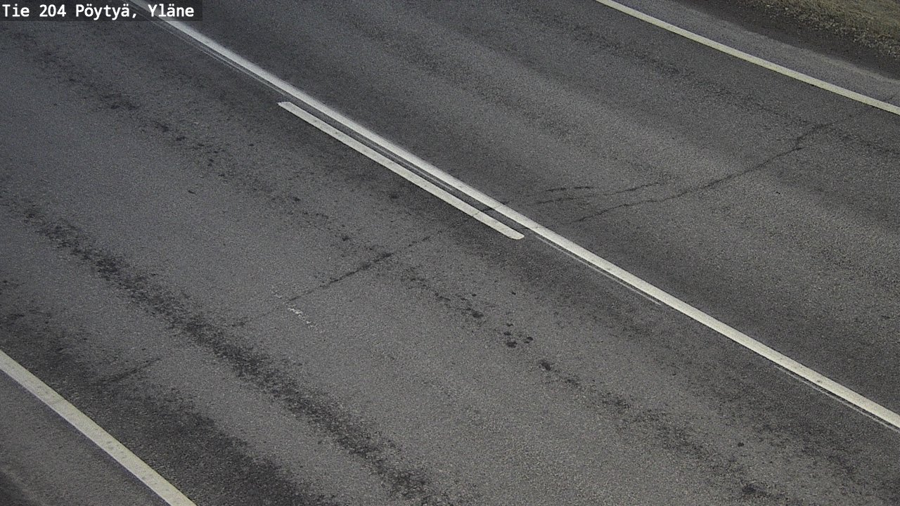 Weather Camera Image Väg 204 Pöytyä, Yläne, Pöytyä, Varsinais-Suomi