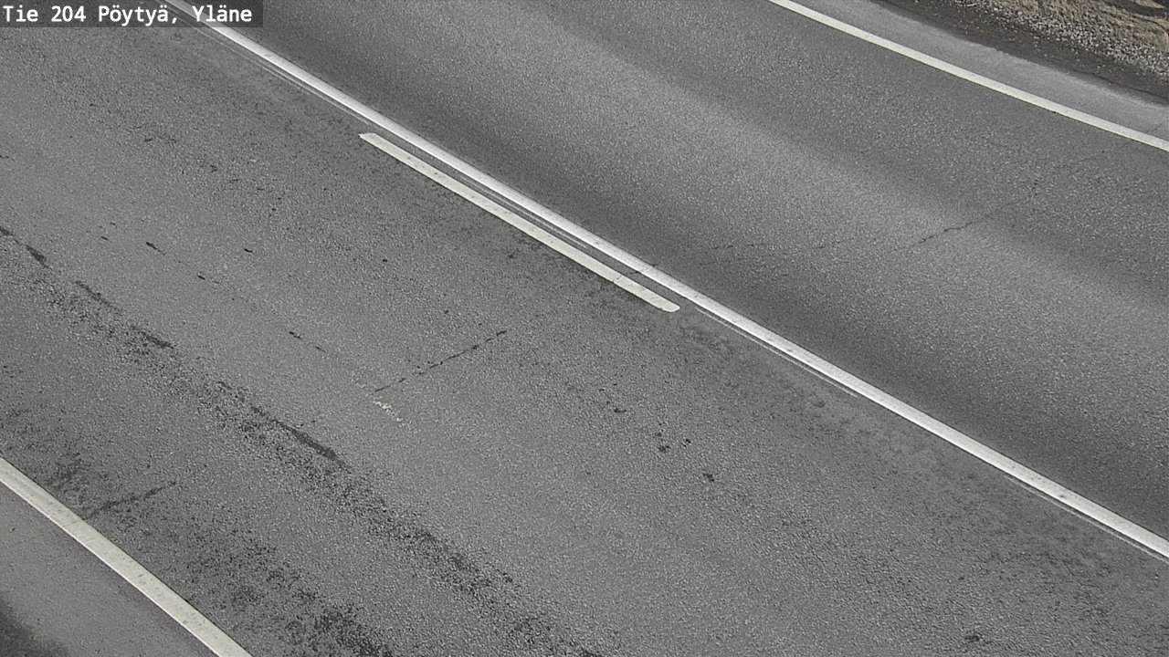 Weather Camera Image Road 204 Pöytyä, Yläne, Pöytyä, Varsinais-Suomi