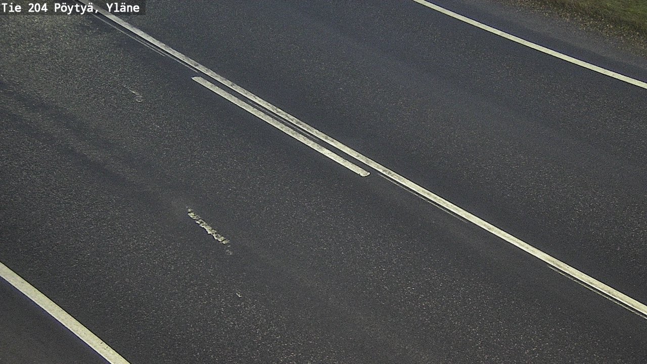 Weather Camera Image Väg 204 Pöytyä, Yläne, Pöytyä, Varsinais-Suomi