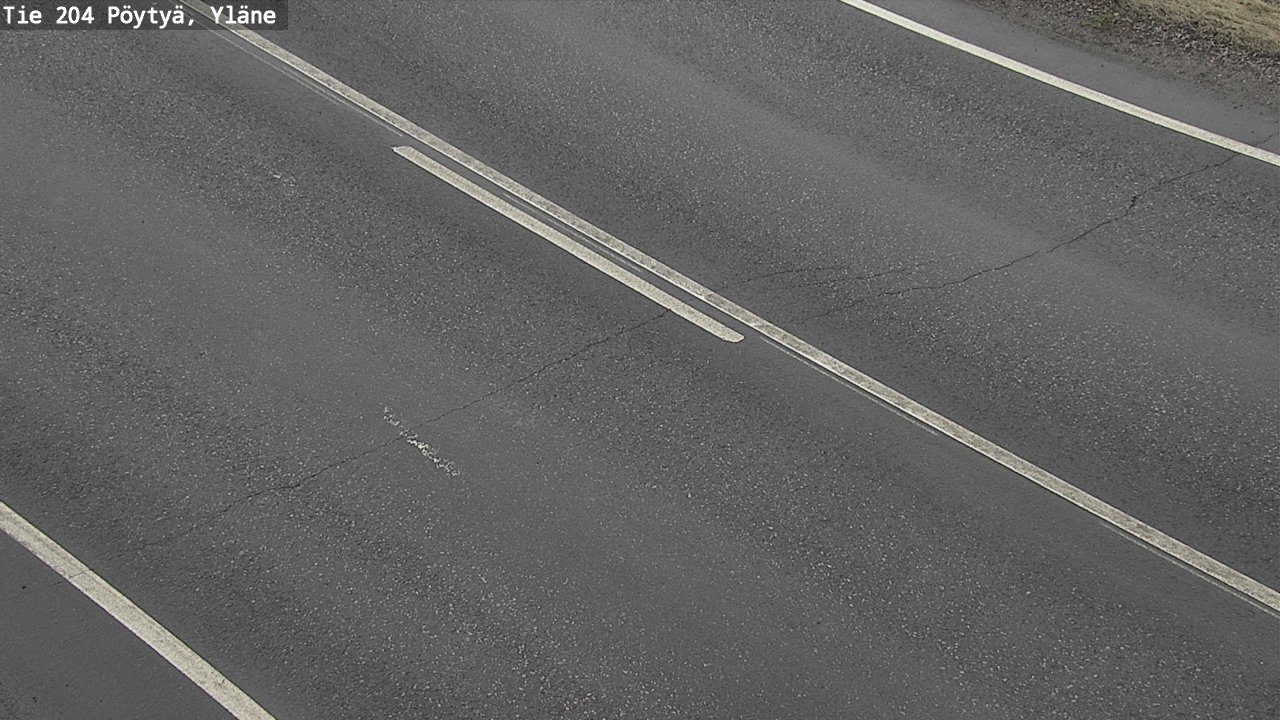 Weather Camera Image Road 204 Pöytyä, Yläne, Pöytyä, Varsinais-Suomi