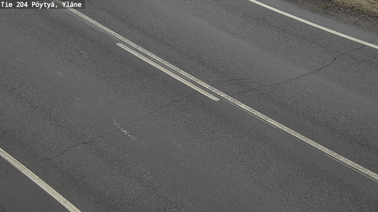 Weather Camera Image Road 204 Pöytyä, Yläne, Pöytyä, Varsinais-Suomi