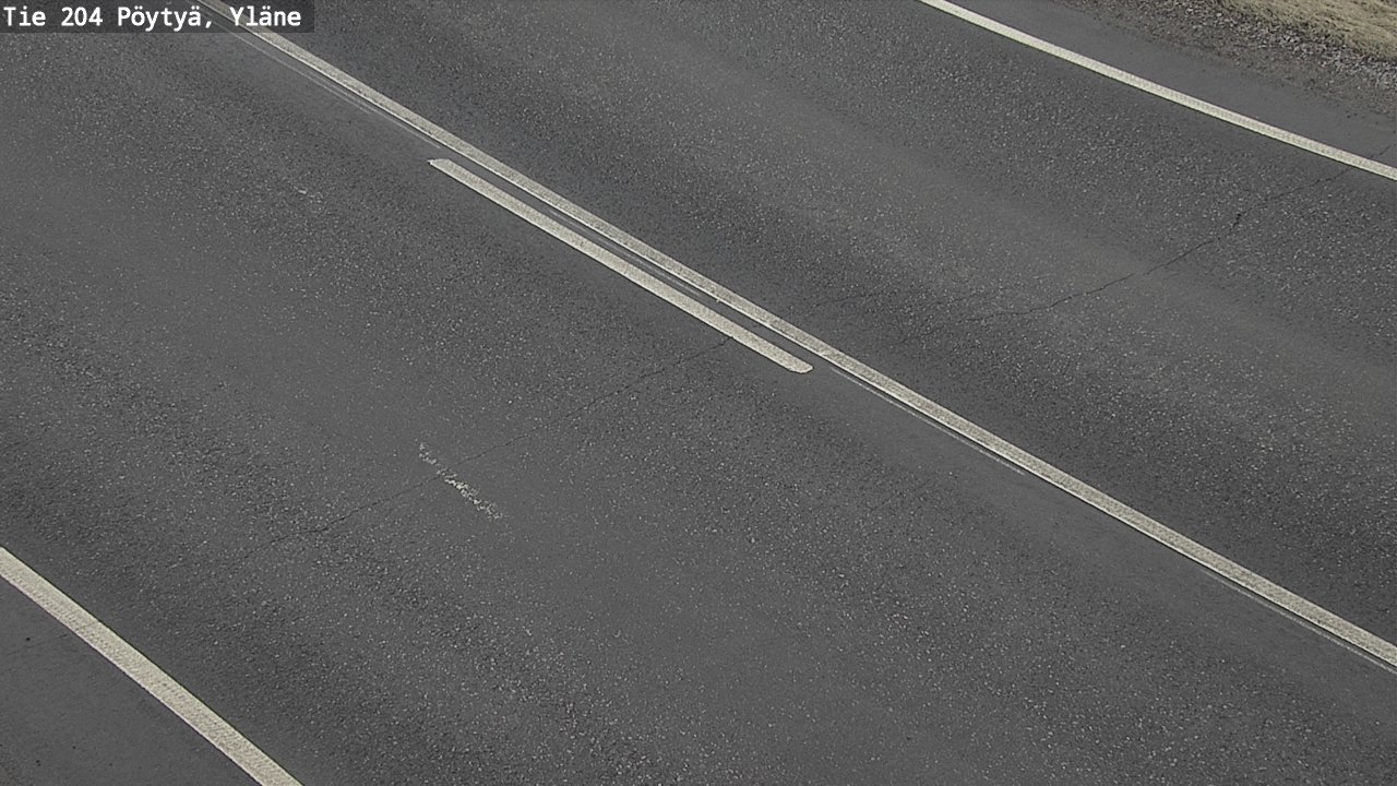 Weather Camera Image Road 204 Pöytyä, Yläne, Pöytyä, Varsinais-Suomi