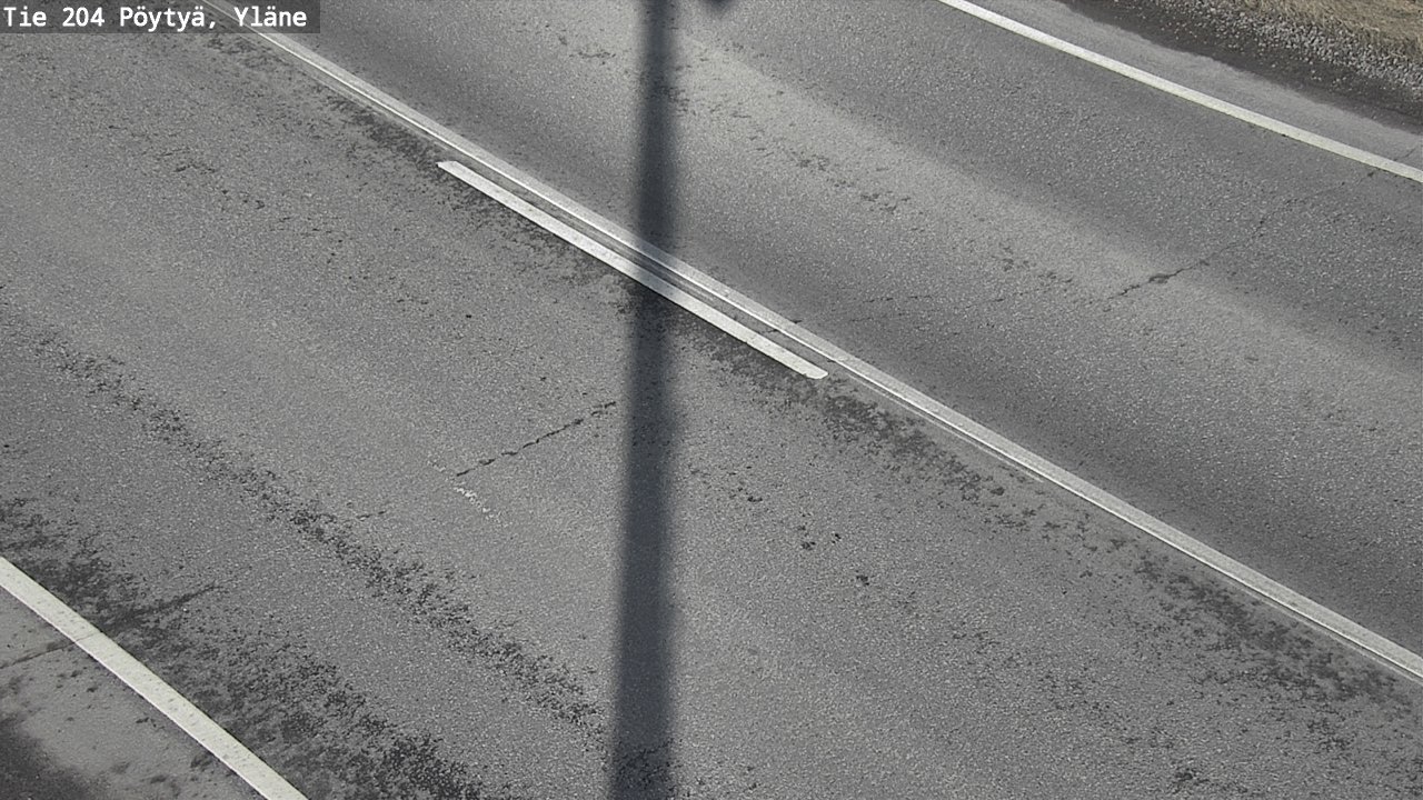 Weather Camera Image Road 204 Pöytyä, Yläne, Pöytyä, Varsinais-Suomi