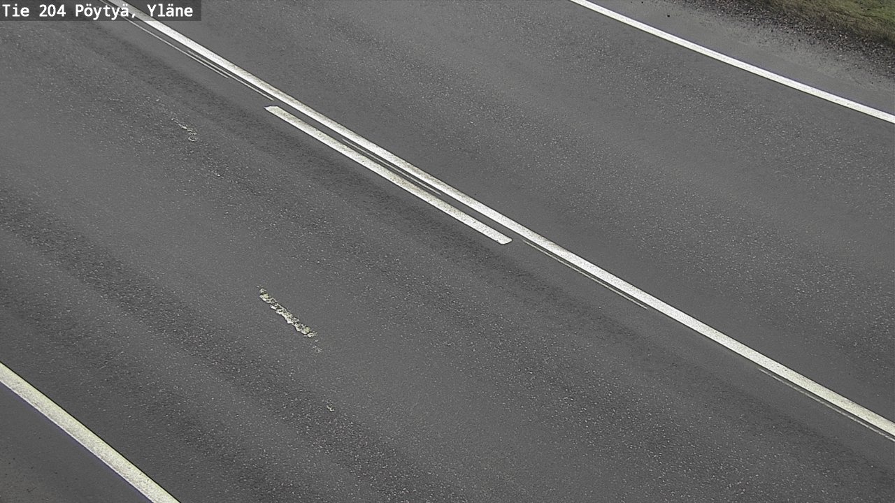 Weather Camera Image Road 204 Pöytyä, Yläne, Pöytyä, Varsinais-Suomi