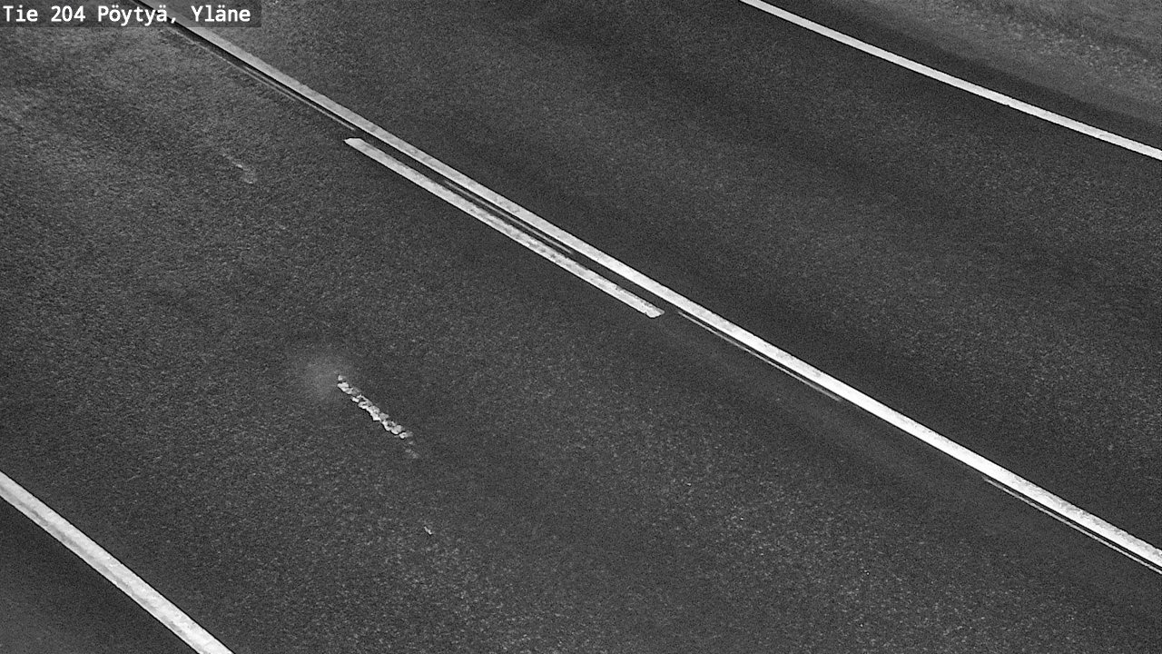 Weather Camera Image Väg 204 Pöytyä, Yläne, Pöytyä, Varsinais-Suomi
