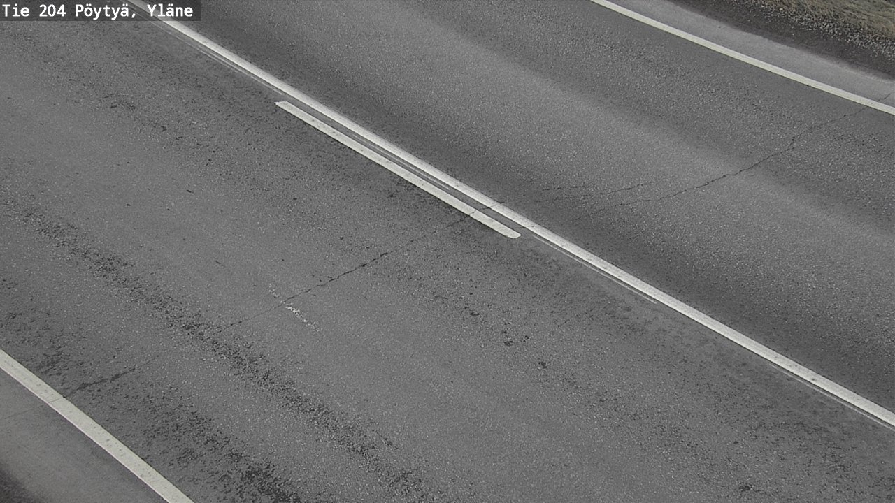 Weather Camera Image Road 204 Pöytyä, Yläne, Pöytyä, Varsinais-Suomi