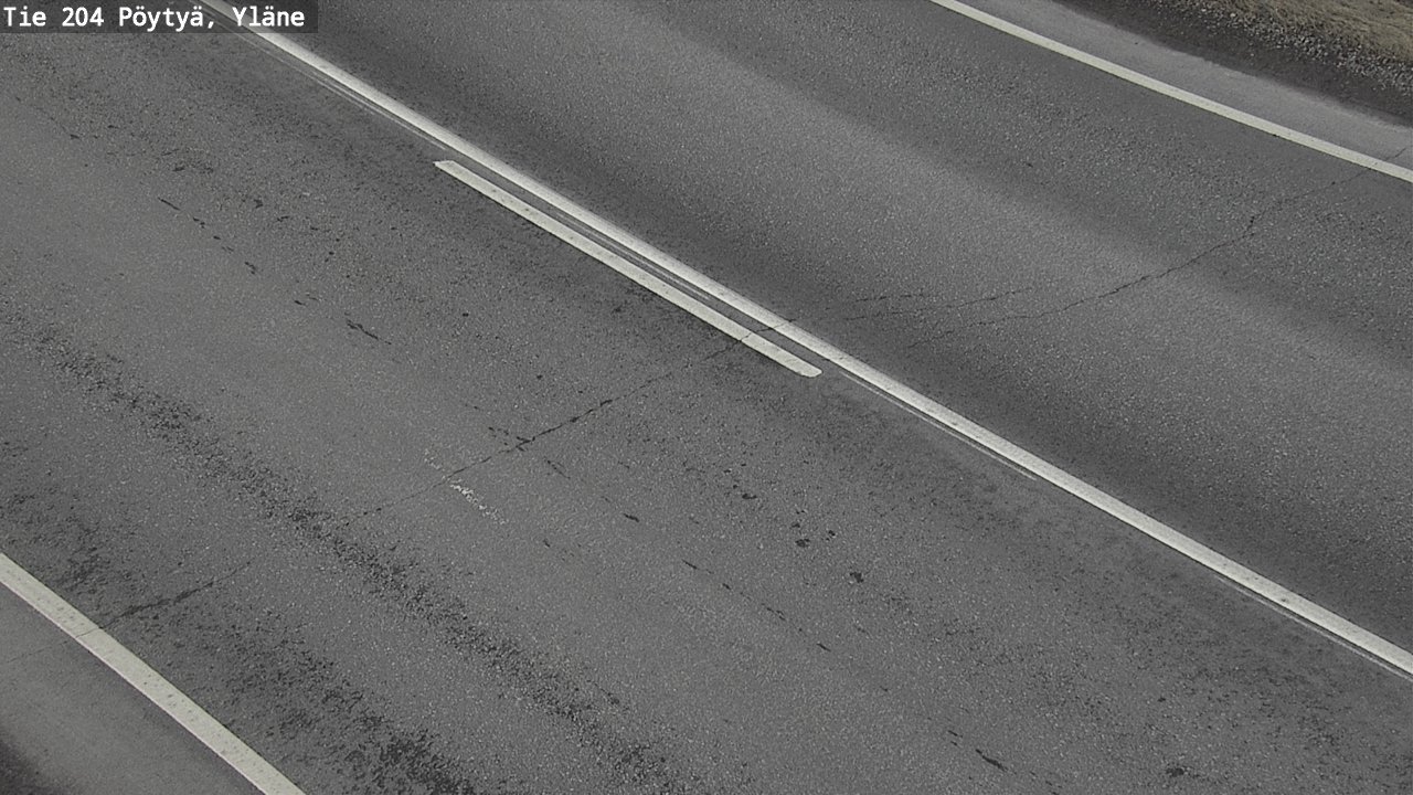 Weather Camera Image Road 204 Pöytyä, Yläne, Pöytyä, Varsinais-Suomi