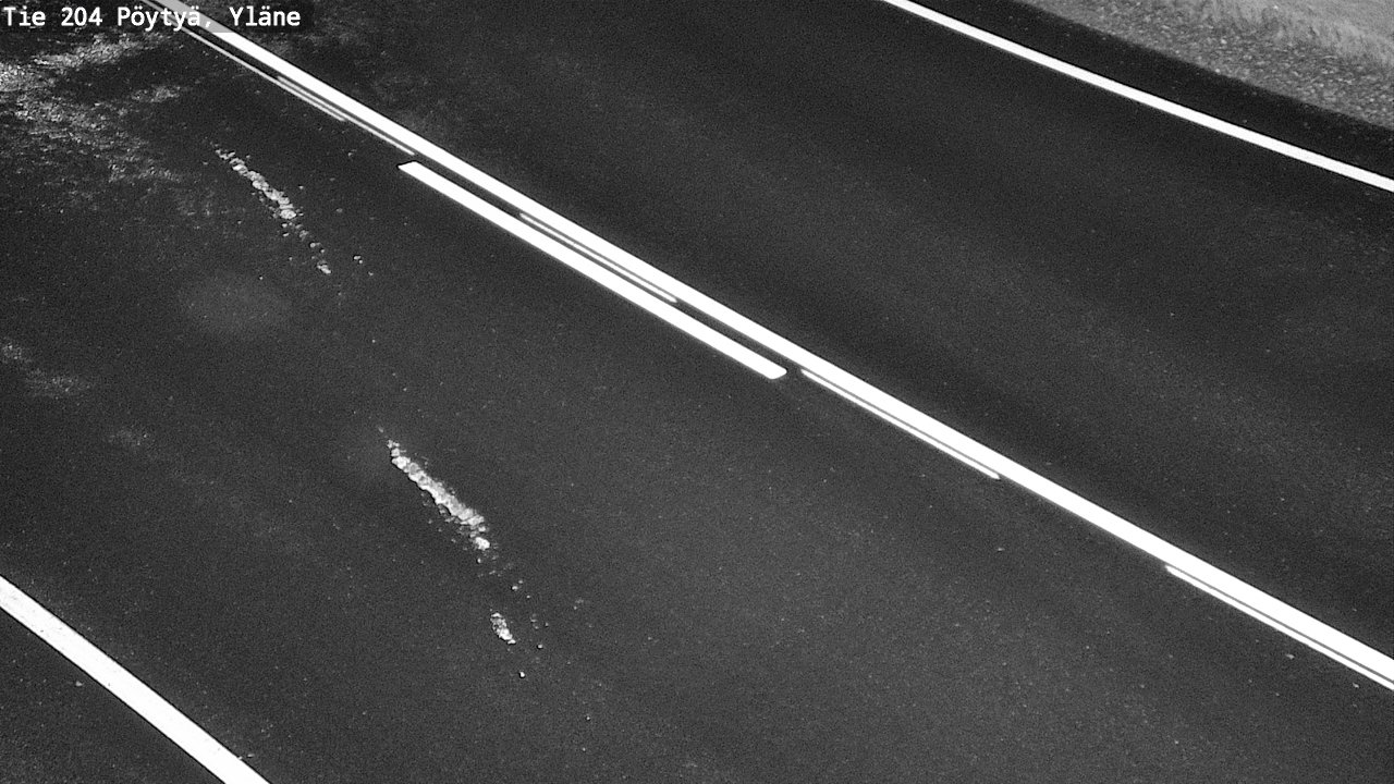 Weather Camera Image Väg 204 Pöytyä, Yläne, Pöytyä, Varsinais-Suomi