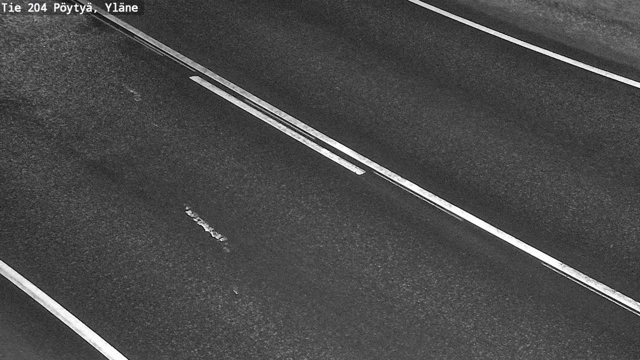 Weather Camera Image Väg 204 Pöytyä, Yläne, Pöytyä, Varsinais-Suomi