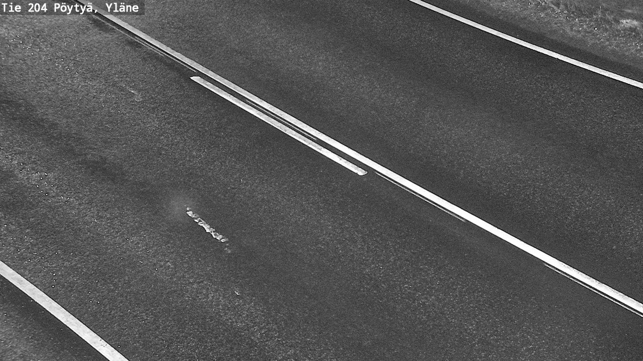Weather Camera Image Väg 204 Pöytyä, Yläne, Pöytyä, Varsinais-Suomi