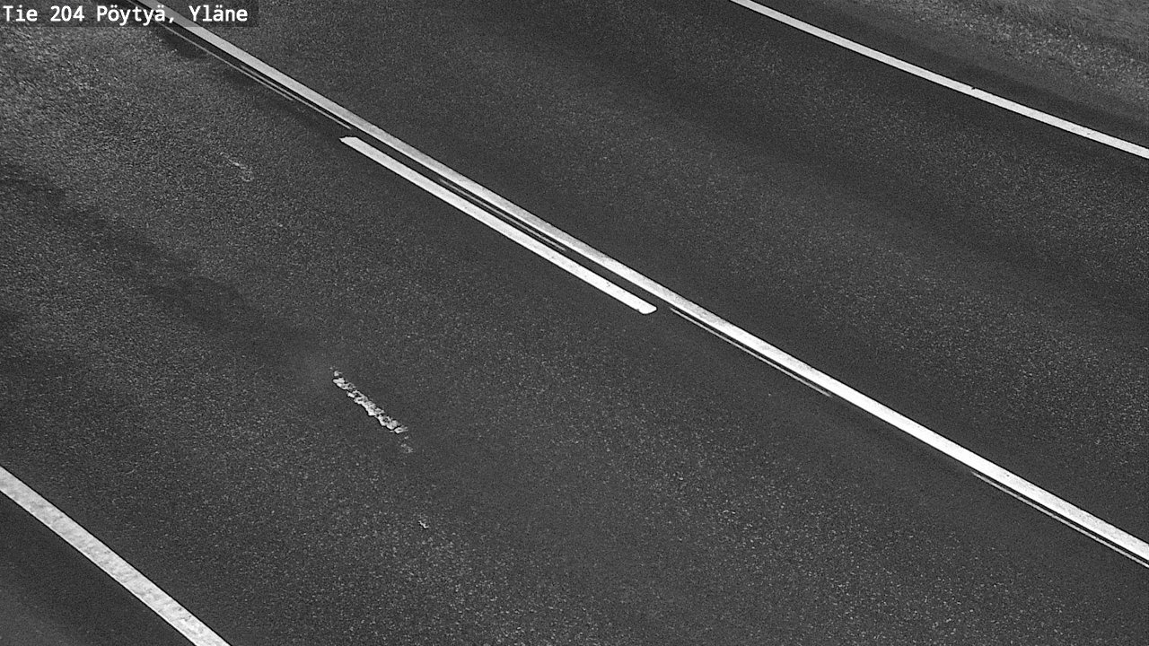Weather Camera Image Väg 204 Pöytyä, Yläne, Pöytyä, Varsinais-Suomi