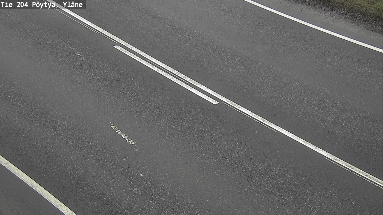Weather Camera Image Road 204 Pöytyä, Yläne, Pöytyä, Varsinais-Suomi