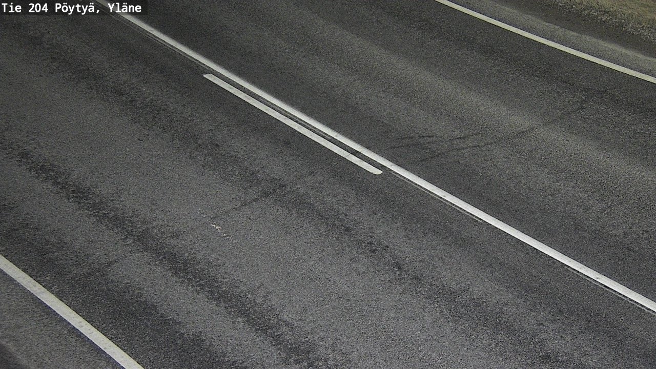 Weather Camera Image Väg 204 Pöytyä, Yläne, Pöytyä, Varsinais-Suomi