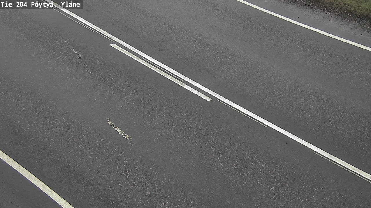 Weather Camera Image Road 204 Pöytyä, Yläne, Pöytyä, Varsinais-Suomi