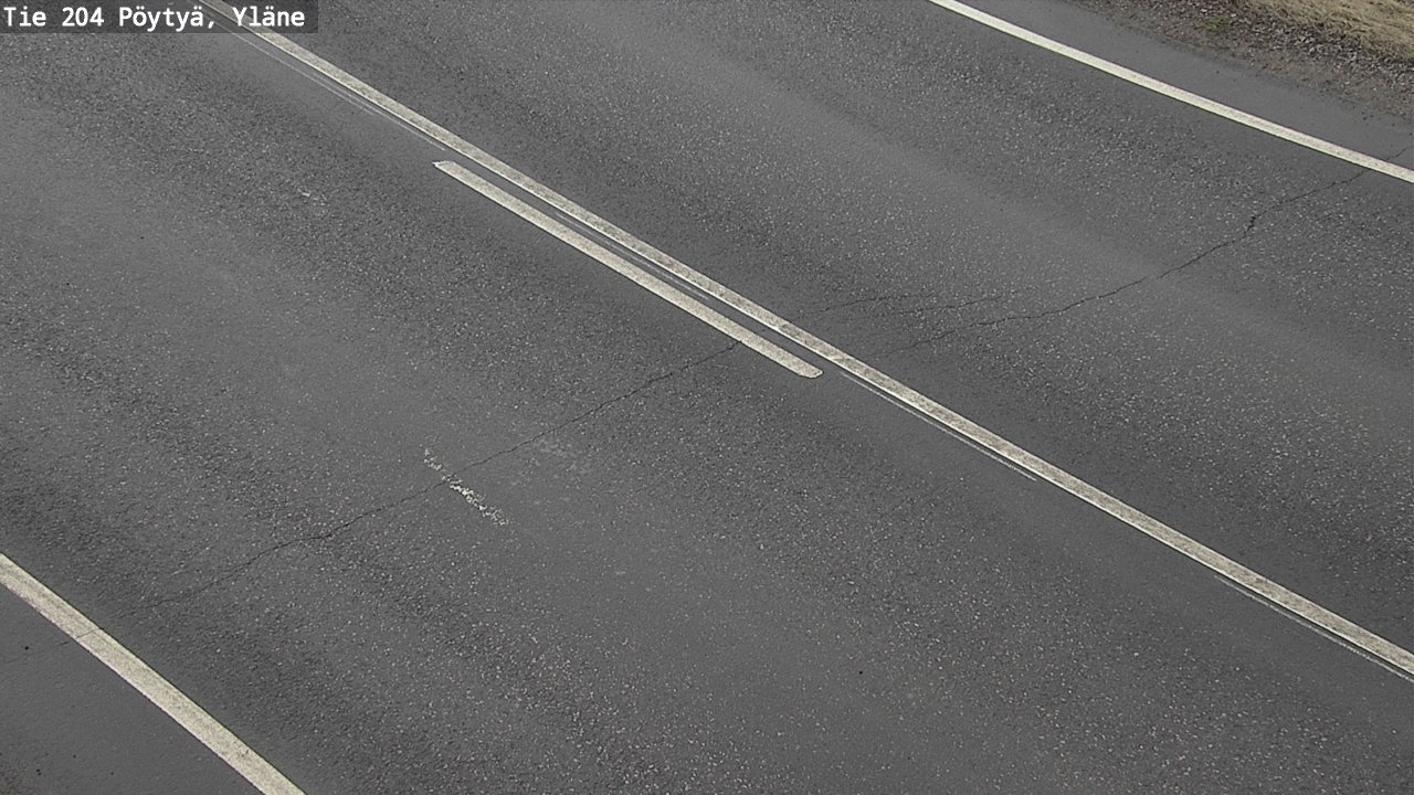 Weather Camera Image Road 204 Pöytyä, Yläne, Pöytyä, Varsinais-Suomi