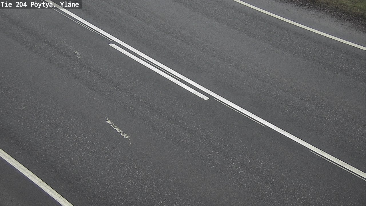 Weather Camera Image Road 204 Pöytyä, Yläne, Pöytyä, Varsinais-Suomi